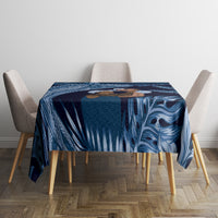 Father's Day Polynesian Pattern Tablecloth Tropical Humpback Whale - Navy LT7 - Polynesian Pride