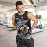 Father's Day Polynesian Pattern Men Tank Top Tropical Humpback Whale - Black LT7 Black - Polynesian Pride