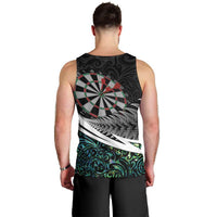 Personalized NZ Darts Men Tank Top Paua Shell Maori Koru Whakairo - Polynesian Pride