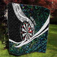 Personalized NZ Darts Quilt Paua Shell Maori Koru Whakairo LT7 - Polynesian Pride