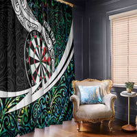 Personalized NZ Darts Window Curtain Paua Shell Maori Koru Whakairo LT7 - Polynesian Pride