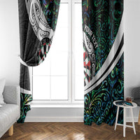 Personalized NZ Darts Window Curtain Paua Shell Maori Koru Whakairo LT7 - Polynesian Pride