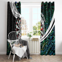 Personalized NZ Darts Window Curtain Paua Shell Maori Koru Whakairo LT7 - Polynesian Pride