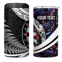 Personalized NZ Darts 4 in 1 Can Cooler Tumbler Paua Shell Maori Koru Whakairo - Purple LT7 One Size: 16 oz Purple - Polynesian Pride