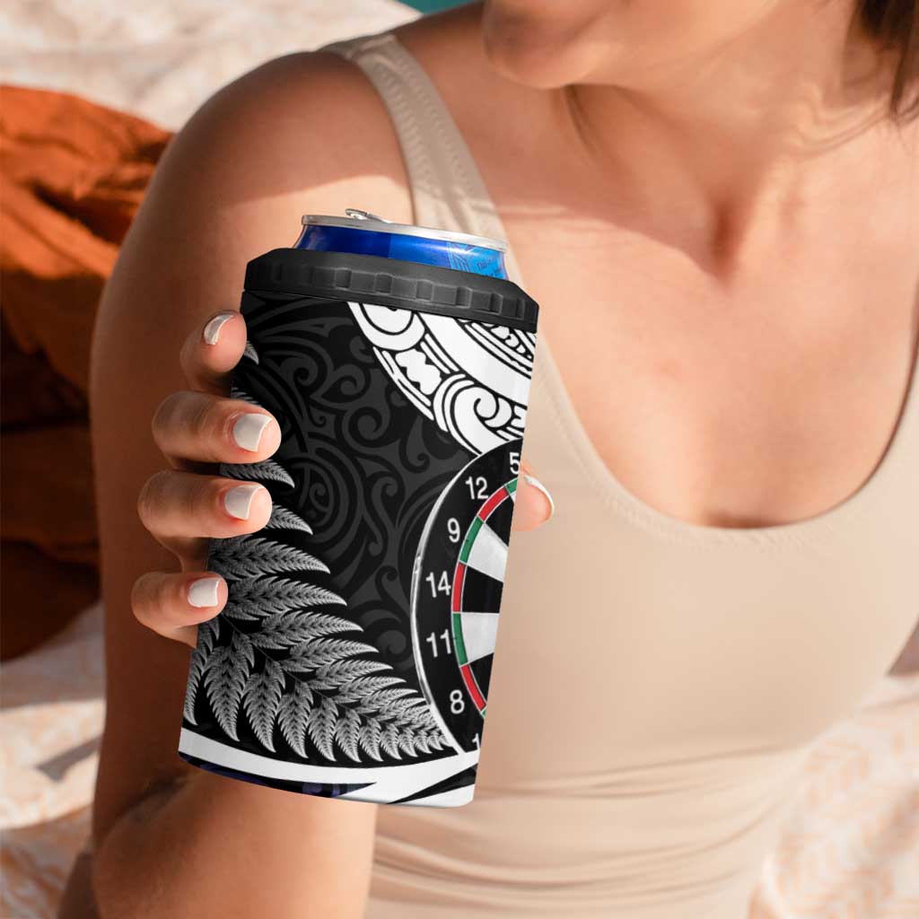 Personalized NZ Darts 4 in 1 Can Cooler Tumbler Paua Shell Maori Koru Whakairo - Purple LT7 - Polynesian Pride