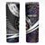 Personalized NZ Darts Skinny Tumbler Paua Shell Maori Koru Whakairo - Purple - Polynesian Pride