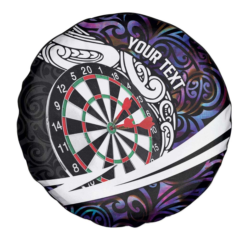 Personalized NZ Darts Spare Tire Cover Paua Shell Maori Koru Whakairo - Purple - Polynesian Pride