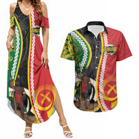 Ni-Vanuatu Indipendens Dei Celebretem Couples Matching Summer Maxi Dress and Hawaiian Shirt Yumi Yumi Yumi