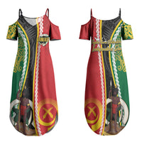 Ni-Vanuatu Indipendens Dei Celebretem Couples Matching Summer Maxi Dress and Hawaiian Shirt Yumi Yumi Yumi