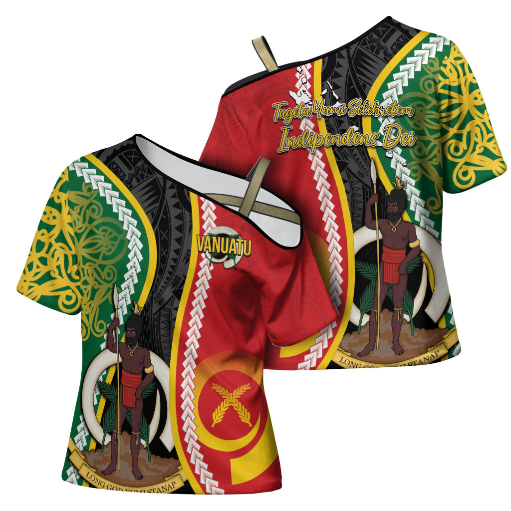 Ni-Vanuatu Indipendens Dei Celebretem Cross Shoulder Shirt Yumi Yumi Yumi