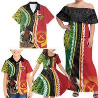 Ni-Vanuatu Indipendens Dei Celebretem Family Matching Off Shoulder Maxi Dress and Hawaiian Shirt Yumi Yumi Yumi