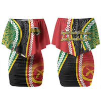 Ni-Vanuatu Indipendens Dei Celebretem Family Matching Off Shoulder Short Dress and Hawaiian Shirt Yumi Yumi Yumi
