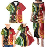 Ni-Vanuatu Indipendens Dei Celebretem Family Matching Puletasi and Hawaiian Shirt Yumi Yumi Yumi