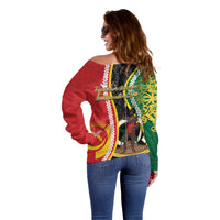 Ni-Vanuatu Indipendens Dei Celebretem Off Shoulder Sweater Yumi Yumi Yumi