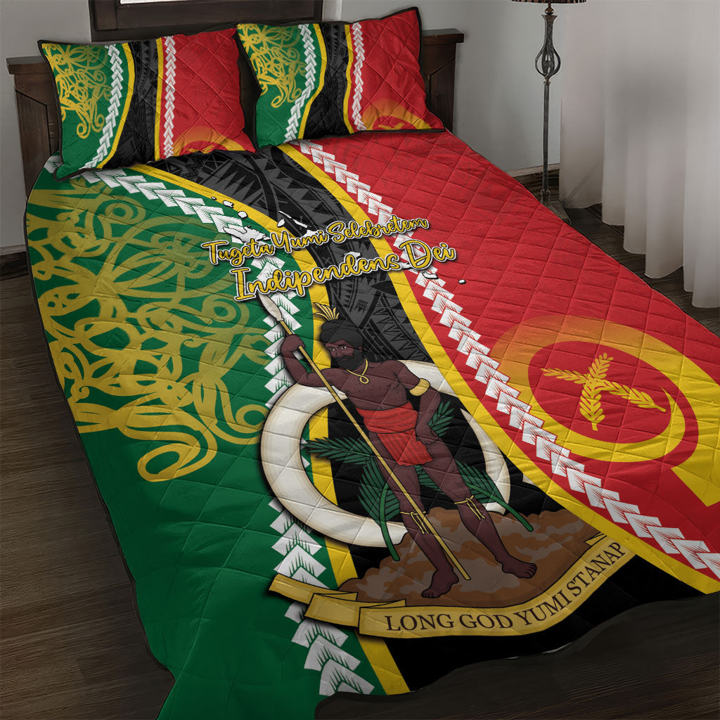 Ni-Vanuatu Indipendens Dei Celebretem Quilt Bed Set Yumi Yumi Yumi