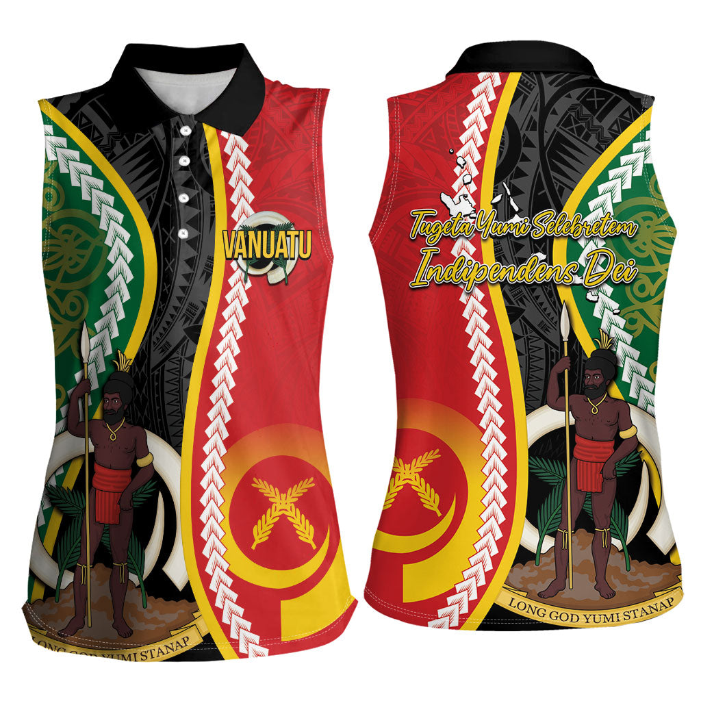 Ni-Vanuatu Indipendens Dei Celebretem Women Sleeveless Polo Shirt Yumi Yumi Yumi