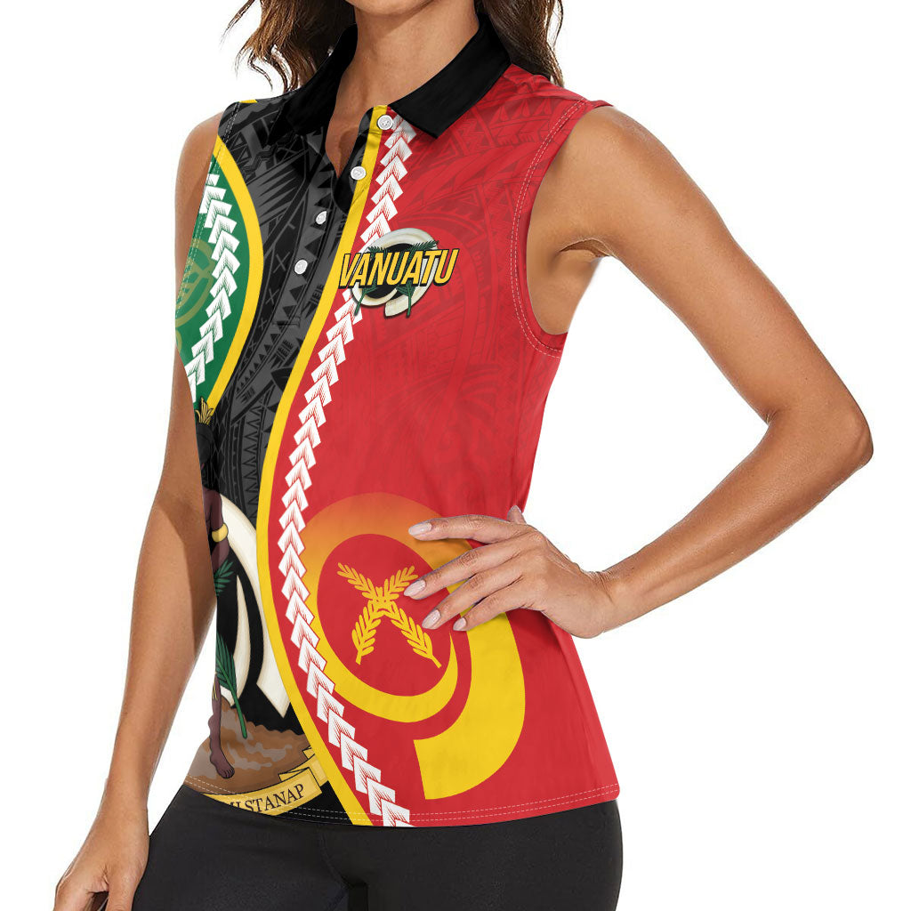 Ni-Vanuatu Indipendens Dei Celebretem Women Sleeveless Polo Shirt Yumi Yumi Yumi