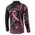 Polynesian Pink Power Button Sweatshirt Breast Cancer Ribbon Turtle and Flowers