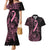 Polynesian Pink Power Couples Matching Mermaid Dress and Hawaiian Shirt Breast Cancer Ribbon Turtle and Flowers