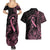 Polynesian Pink Power Couples Matching Summer Maxi Dress and Hawaiian Shirt Breast Cancer Ribbon Turtle and Flowers