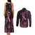 Polynesian Pink Power Couples Matching Tank Maxi Dress and Long Sleeve Button Shirt Breast Cancer Ribbon Turtle and Flowers