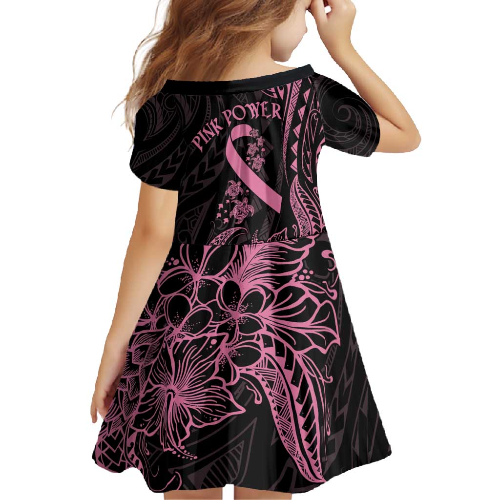 Polynesian Pink Power Family Matching Off Shoulder Maxi Dress and Hawaiian Shirt Breast Cancer Ribbon Turtle and Flowers LT7 - Polynesian Pride