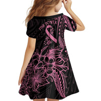 Polynesian Pink Power Family Matching Puletasi and Hawaiian Shirt Breast Cancer Ribbon Turtle and Flowers LT7 - Polynesian Pride