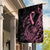 Polynesian Pink Power Garden Flag Breast Cancer Ribbon Turtle and Flowers