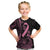 Polynesian Pink Power Kid T Shirt Breast Cancer Ribbon Turtle and Flowers