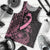 Polynesian Pink Power Men Tank Top Breast Cancer Ribbon Turtle and Flowers