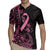 Polynesian Pink Power Rugby Jersey Breast Cancer Ribbon Turtle and Flowers