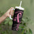 Polynesian Pink Power Tumbler With Handle Breast Cancer Ribbon Turtle and Flowers