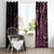 Polynesian Pink Power Window Curtain Breast Cancer Ribbon Turtle and Flowers