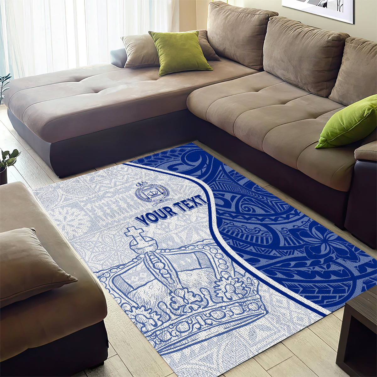 Personalised Queen Victoria School Area Rug QVS Old Boys LT7 - Polynesian Pride