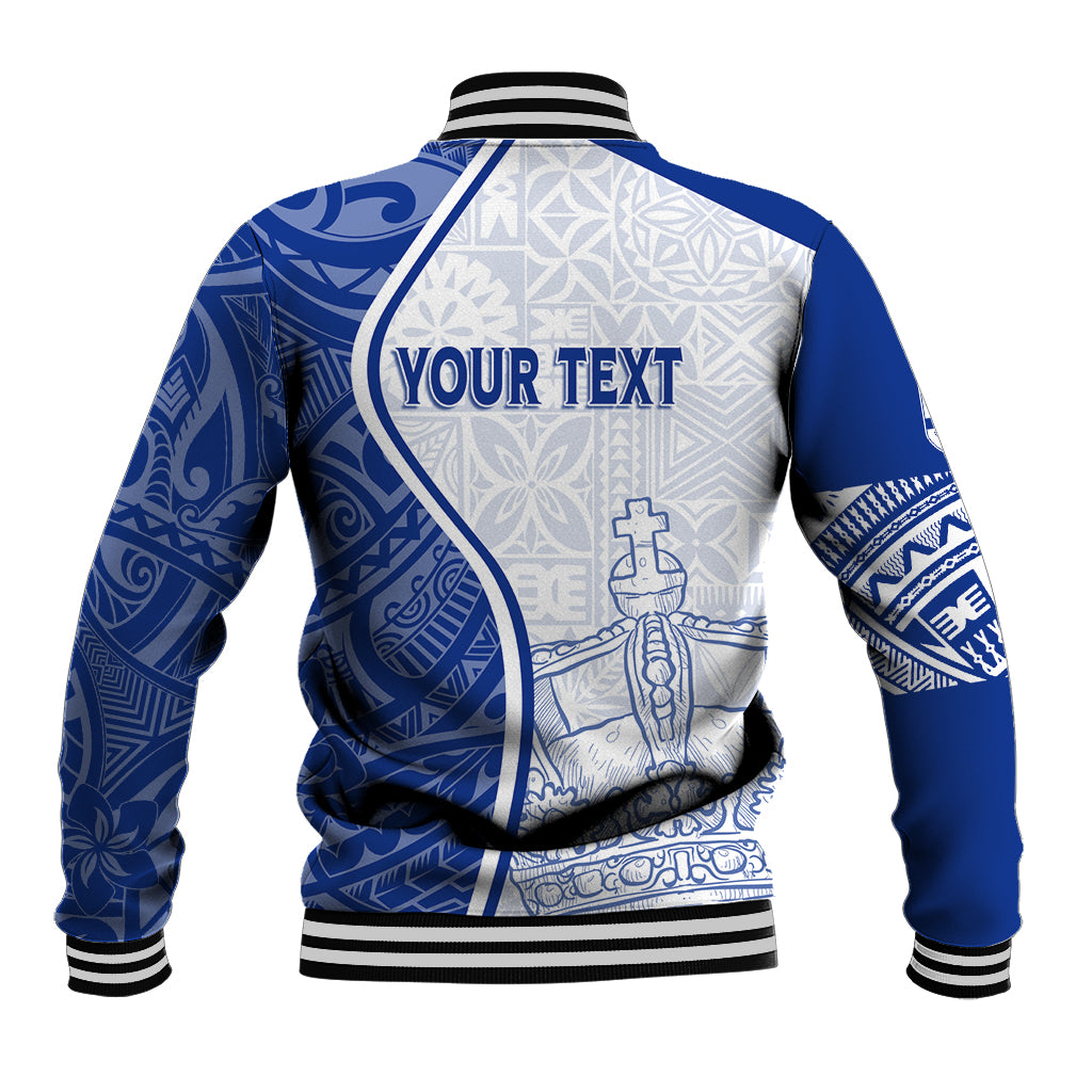 Personalised Queen Victoria School Baseball Jacket QVS Old Boys LT7 - Polynesian Pride