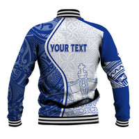 Personalised Queen Victoria School Baseball Jacket QVS Old Boys LT7 - Polynesian Pride