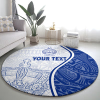 Personalised Queen Victoria School Round Carpet QVS Old Boys LT7 - Polynesian Pride