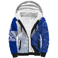 Personalised Queen Victoria School Sherpa Hoodie QVS Old Boys LT7 Unisex White - Polynesian Pride