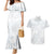 Samoa White Sunday Couples Matching Mermaid Dress and Hawaiian Shirt Hibiscus Special LT7 White - Polynesian Pride