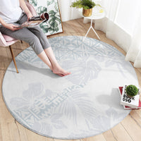 Samoa White Sunday Round Carpet Hibiscus Special LT7 - Polynesian Pride