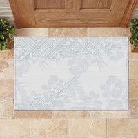 Samoa White Sunday Rubber Doormat Hibiscus Special LT7 - Polynesian Pride