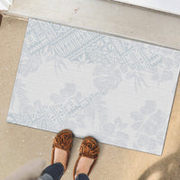 Samoa White Sunday Rubber Doormat Hibiscus Special LT7 - Polynesian Pride