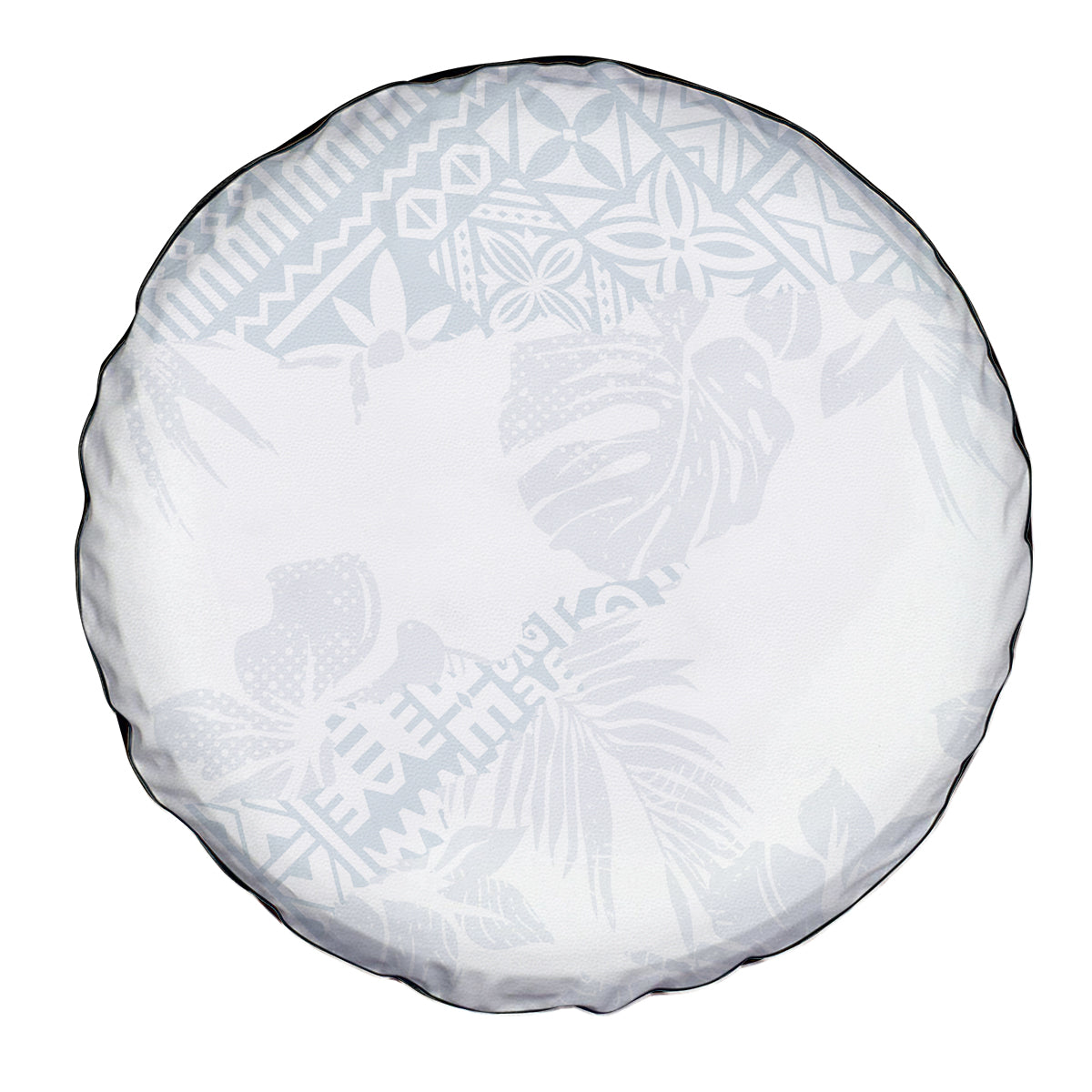 Samoa White Sunday Spare Tire Cover Hibiscus Special LT7 White - Polynesian Pride