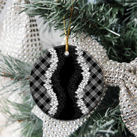 Hawaii Aloha Plumeria Lei Black Palaka Ceramic Ornament - Polynesian Pride