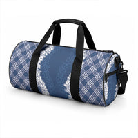 Hawaii Aloha Plumeria Lei Navy Palaka Duffle Bag