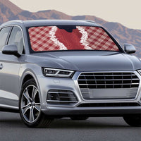 Hawaii Aloha Plumeria Lei Scarlet Palaka Auto Sun Shade - Polynesian Pride