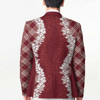 Hawaii Aloha Plumeria Lei Scarlet Palaka Blazer LT7 - Polynesian Pride
