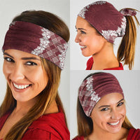Hawaii Aloha Plumeria Lei Scarlet Palaka Neck Gaiter LT7 - Polynesian Pride