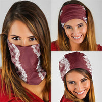 Hawaii Aloha Plumeria Lei Scarlet Palaka Neck Gaiter LT7 - Polynesian Pride