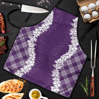 Hawaii Aloha Plumeria Lei Violet Palaka Apron - Polynesian Pride